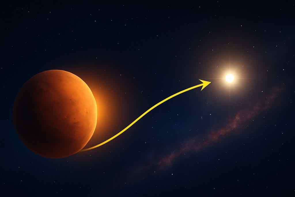 Star map with route to Leo